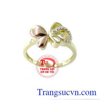Nhẫn Nữ Cánh Bướm Xinh Xắn chất lượng cao. Nhẫn Nữ Cánh Bướm Xinh Xắn, nhẫn nữ vàng tây, nhẫn nữ đẹp