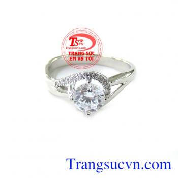 Chiếc Nhẫn Yểu Điệu chất lượng cao. Chiếc Nhẫn Yểu Điệu, nhẫn nữ vàng trắng, nhẫn nữ 10k đẹp