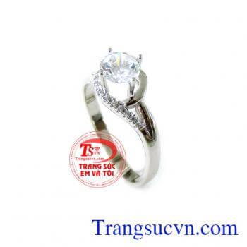 Chiếc Nhẫn Yểu Điệu chất lượng cao. Chiếc Nhẫn Yểu Điệu, nhẫn nữ vàng trắng, nhẫn nữ 10k đẹp