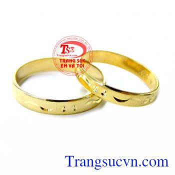 Nhẫn Cưới 10K Phay Sáng, nhẫn cưới vàng tây, nhẫn cưới đẹp đơn giản mà gắn kết bền chặt