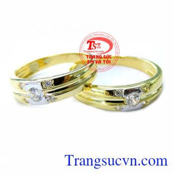Nhẫn Cưới Son Sắt 10K, nhẫn cưới vàng tây, nhẫn cưới đẹp