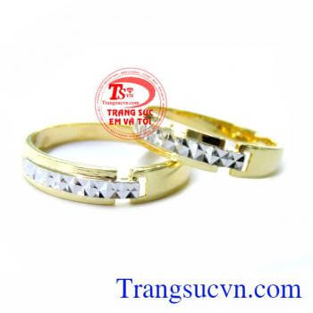 Đôi Nhẫn Cưới Tình Yêu Vĩnh Cửu, nhẫn cưới vàng tây, nhẫn cưới đẹp chất lượng đảm bảo, nhận thiết kế và chế tác theo yêu cầu