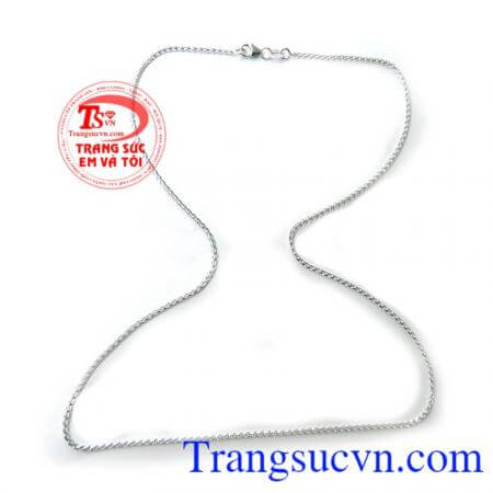Dây chuyền 10k ý vàng trắng