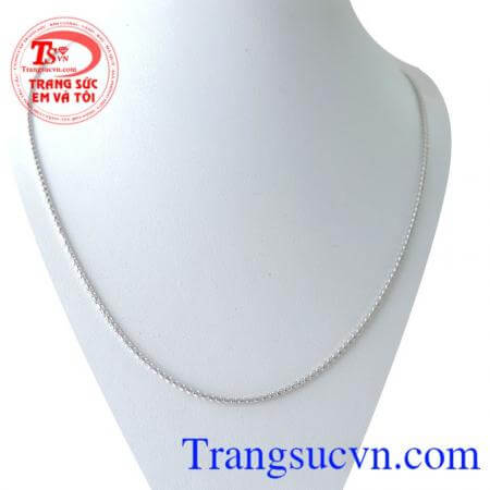 Dây chuyền 10k ý vàng trắng chất lượng cao