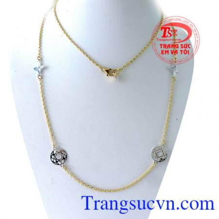 Dây chuyền vàng nữ thời trang 10k chất lượng cao. Dây chuyền vàng nữ thời trang 10k, dây chuyền nữ vàng tây dây chuyền nữ đeo đẹp