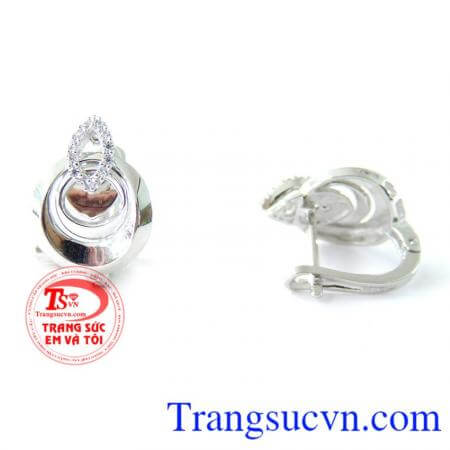Bán Đôi bông tai vàng trắng chất lượng cao. 