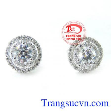 Bán Hoa tai nữ vàng gắn đá đẹp chất lượng vàng đảm bảo. 