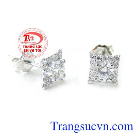 Bán Bông tai vàng 10k trắng sáng chất lượng cao.