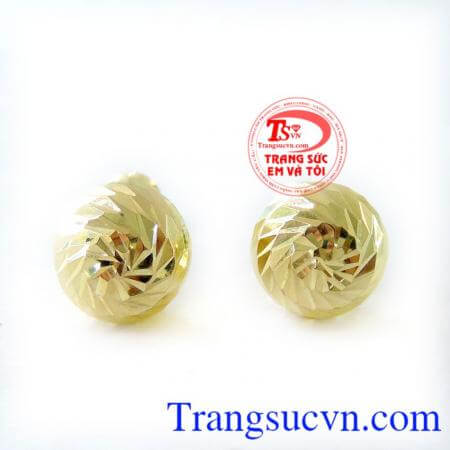 Hoa tai Dior vàng phay