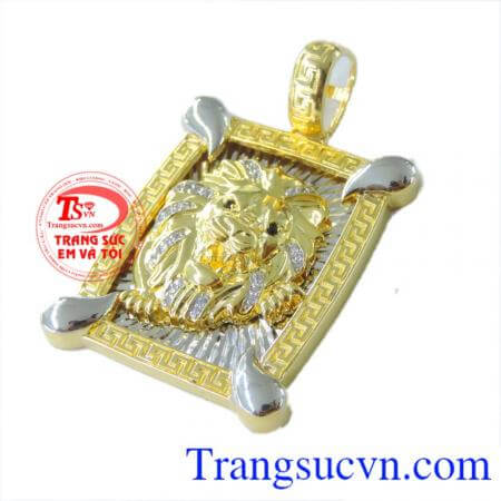 Mặt dây chuyền nam chạm khắc vàng 10k sáng bóng đảm bảo chất lượng hợp thời trang, sang trọng và phong thủy