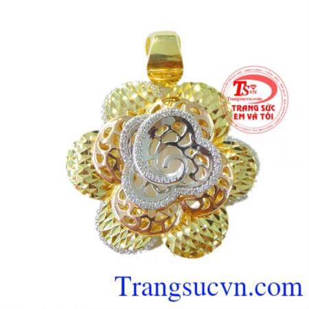 Bán Mặt dây nữ hoa vàng tinh xảo chất lượng cao.