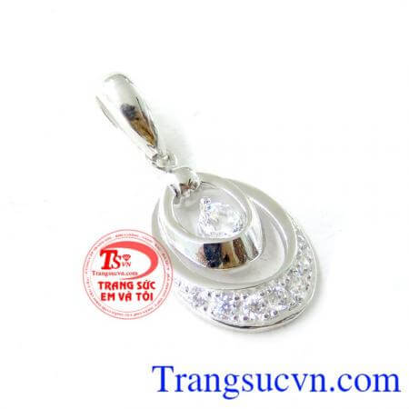 Mặt dây hình giọt nước vàng trắng, mặt dây chuyền nữ vàng tây, mặt dây nữ đeo đẹp.