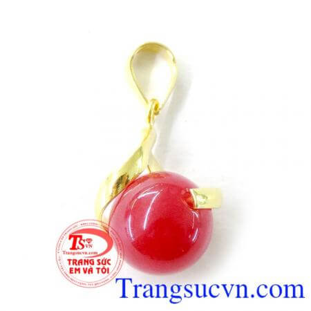 Bán Mặt dây nữ gắn đá đỏ đẹp chất lượng cao.