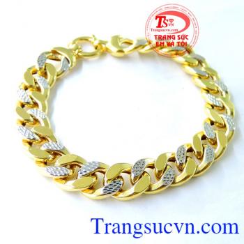 Bán Lắc nam vàng Ý mắt xích 10k chất lượng cao.