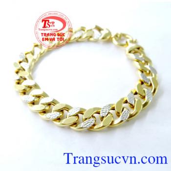 Lắc nam vàng Ý mắt xích 10k, lắc nam vàng tây, lắc tay nam đeo đẹp.