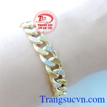 Chất lượng vàng đảm bảo,thiết kế lắc tinh tế và sang trọng. Lắc nam vàng Ý mắt xích 10k