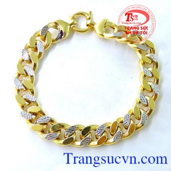 Lắc nam vàng Ý mắt xích 10k