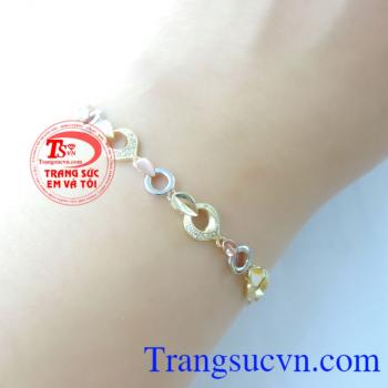 Lắc nữ vàng 10k đeo quý phái, lắc nữ vàng tây, lắc nữ đeo tay đẹp.