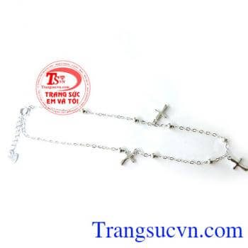 Lắc Vàng trắng chân nữ