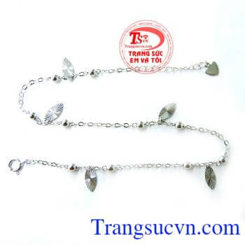 Lắc chân lá vàng trắng