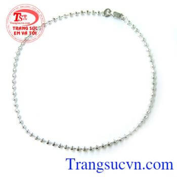 Lắc chân bi vàng trắng khách hàng ưa chuộng và bình chọn nhiều năm liền