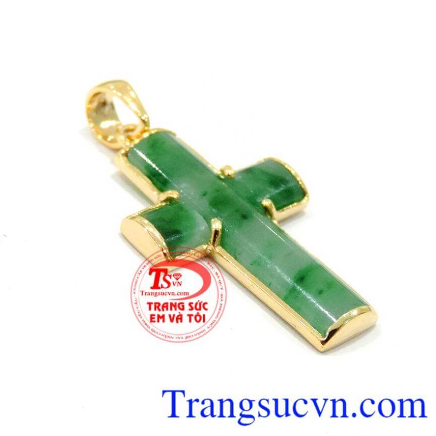 Mặt thánh giá vàng ngọc Jadeite