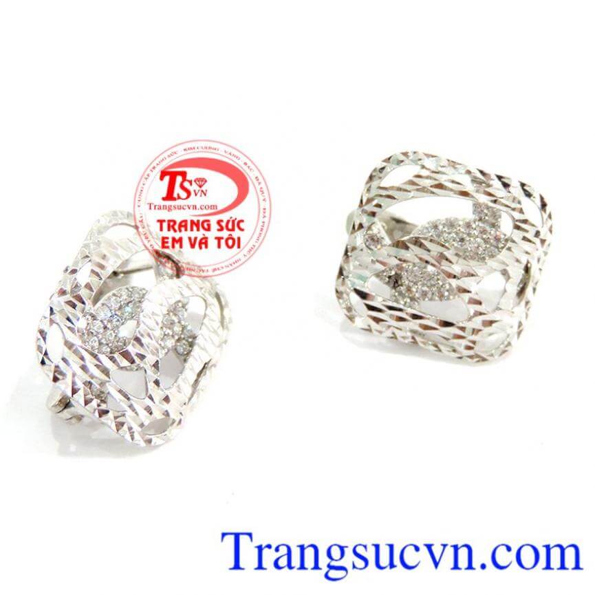 Hoa tai 18k Italy