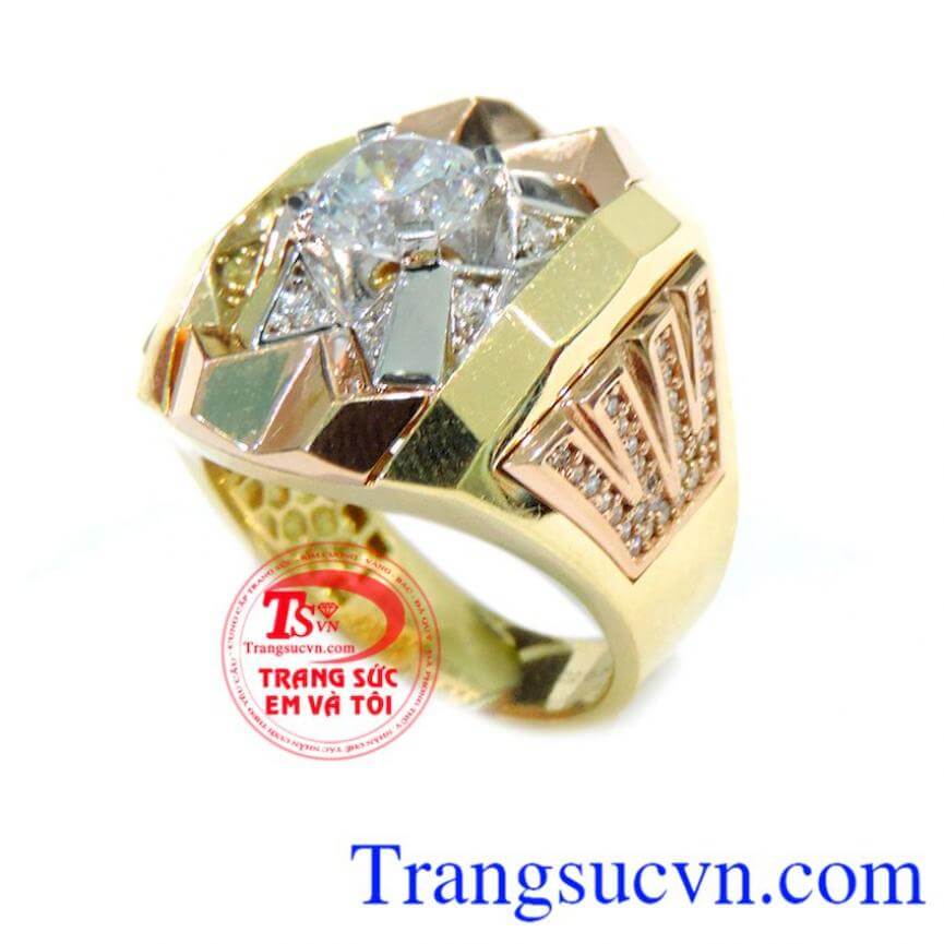 Nhẫn nam vàng 18k italy