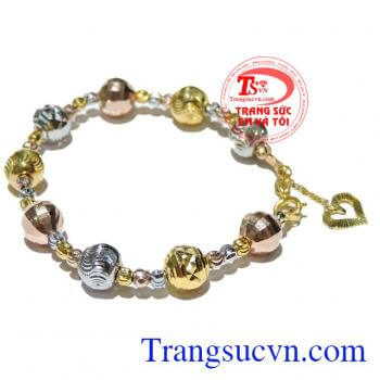 Chiếc Lắc bi tình yêu chiếc lắc tay vàng Italy 10k nhập khẩu nguyên chiếc. 