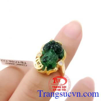 Nhẫn vàng nữ tỳ hưu ngọc,Giao Nhẫn vàng nữ tỳ hưu ngọc toàn quốc, thanh toán an toàn,Bảo hành 1 năm, Có giấy kiểm định kèm theo uy tín khách hàng ưa chuộng và bình chọn nhiều năm
