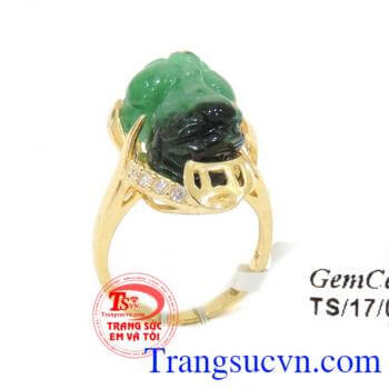 Tỳ hưu ngọc nhẫn nữ tinh tế và đẳng cấp,Nhẫn nữ tỳ hưu đá thiên nhiên có giấy kiểm định đá quý kèm theo,bảo hành 1 năm giao toàn quốc.