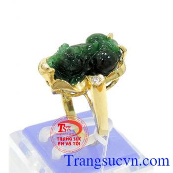 Chiếc Nhẫn vàng tài lộc tỳ hưu Chất lượng đảm bảo uy tín,Nhẫn vàng tài lộc tỳ hưu bảo hành 1 năm