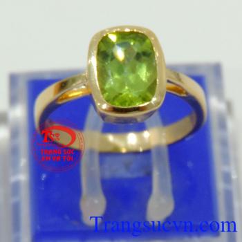 Nhẫn Peridot vàng nữ Nhẫn Nữ vàng gắn đá tự nhiên, Đeo hợp thời trang hộ mênh,Nhẫn Peridot vàng nữ chất lượng vàng đảm đeo bền đẹp sáng bóng
