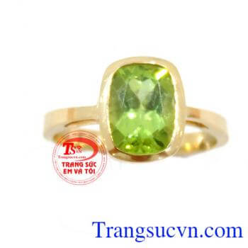 Nhẫn Peridot vàng nữ Nhẫn Nữ vàng gắn đá tự nhiên, Đeo hợp thời trang hộ mênh,Nhẫn Peridot vàng nữ chất lượng vàng đảm đeo bền đẹp sáng bóng