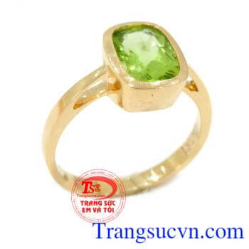 Nhẫn Peridot vàng nữ Nhẫn Nữ vàng gắn đá tự nhiên, Đeo hợp thời trang hộ mênh,Nhẫn Peridot vàng nữ chất lượng vàng đảm đeo bền đẹp sáng bóng