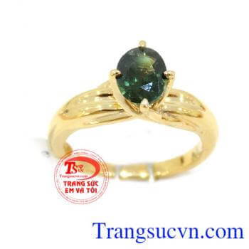 Chiếc Nhẫn Sapphire đẹp vàng 14k đảm bảo chất lượng có giấy kiểm định vàng và Giấy kiểm định đá quý kèm theo Nhẫn Sapphire đẹp vàng bảo hành 1 năm