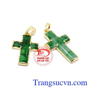 Mặt thánh giá vàng ngọc Jadeite món quà tặng ý nghĩa cho người yêu thương