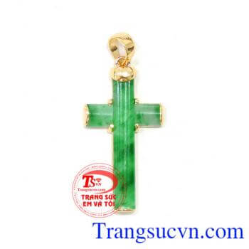 Chiếc Mặt Thánh Giá Ngọc Jadeite thiên nhiên chất lượng đảm bảo uy tín