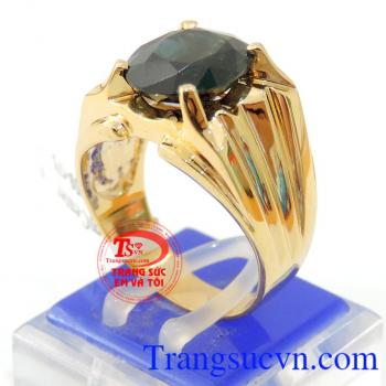 Nhẫn nam vàng sapphire xanh có giấy kiểm định đá quý sapphire xanh và giấy kiểm định vàng Nhẫn nam vàng sapphire xanh bảo hành 12 tháng,Giao Nhẫn nam sapphire xanh toàn quốc, Khách hàng ưa chuộng và bình chọn nhiều năm