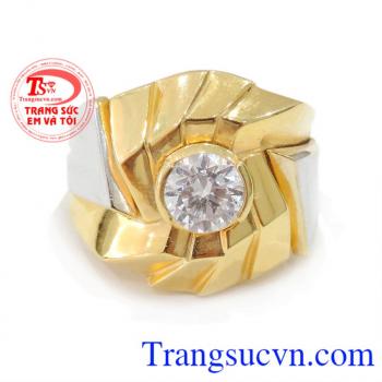 Nhẫn vàng cơn lốc công danh đẳng cấp tinh tế,Giao Nhẫn vàng cơn lốc công danh chất lượng vàng đảm bảo,phù hợp đeo ngón giữa