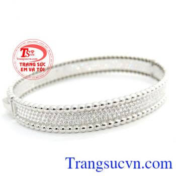 Chiếc Vòng vàng trắng 18k Italy 750 Nhập khẩu nguyên chiếc. 