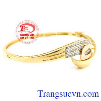 Chiếc Vòng tay vàng 18k Ý 750,Vòng tay vàng nhập khẩu nguyên chiếc.