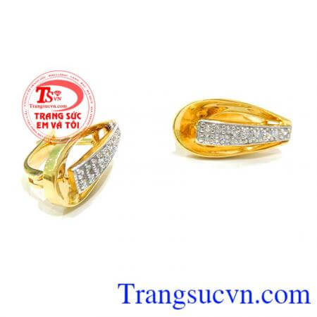 Đôi hoa tai nữ vàng 18k