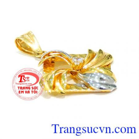 Mặt dây chuyền vàng 18k BẢo hành 1 năm,Thanh toán an toàn,