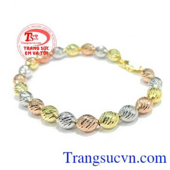 Chiếc Lắc nữ nhập khẩu đẹp bi vàng sáng bóng chất lượng đảm bảo uy tín. 