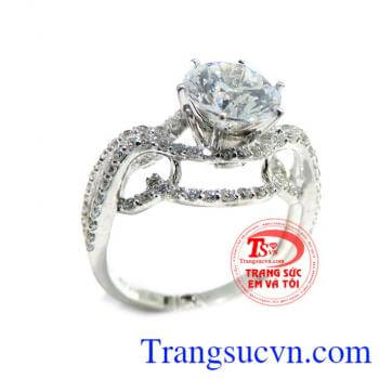 Nhẫn nữ vàng 18k sáng