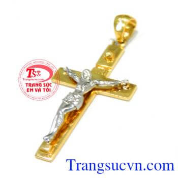 Mặt Chúa Jesu 18k , mặt vàng công giáo hình chúa Jesu trên cây thập tự, mặt vàng khắc tinh xảo 18k sáng, bền màu, mặt công giáo vàng tây thời trang, đảm bảo chất lượng, thương hiệu trang sức uy tín hàng đầu việt nam, cam kết 100% về chất lượng sản phẩm 