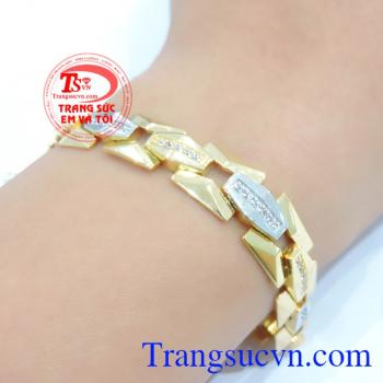 Chiếc Lắc vàng 18k Quý Phái bảo hành 1 năm. Lắc vàng 18k Quý Phái
