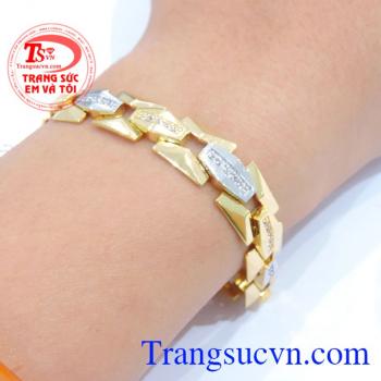Lắc tay nữ 750 Ý đeo bền đẹp và sáng bóng.