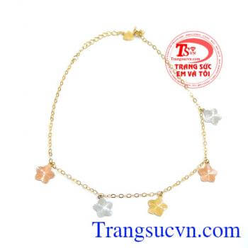 Chiếc Lắc chân 18k tình yêu dành cho nữ chất lượng đảm bảo uy tín,